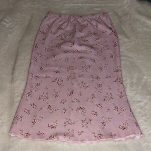 SHEIN Pink Floral Pencil Skirt